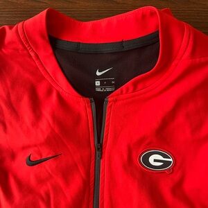 Nike Dri-Fit NCAA Georgia red full-zip. Worn 1 time. Size: small.